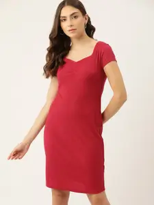 DressBerry Women Red Sheath Dress
