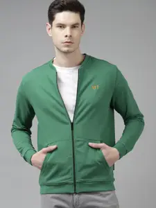 Van Heusen Sport Men Green Solid Sweatshirt