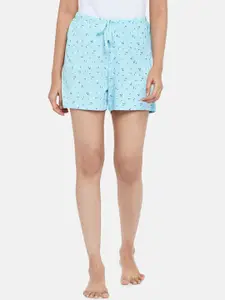Dreamz by Pantaloons Women Blue Floral Regular Shorts