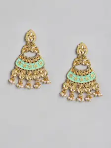 Kord Store Gold Plated LCD Stone Chandilier Earring