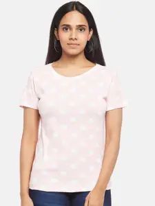 Honey by Pantaloons Women Pink Printed T-shirt