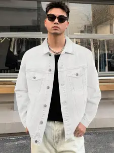 Urbano Fashion Men Regular Fit Washed Full Sleeve Denim Jacket