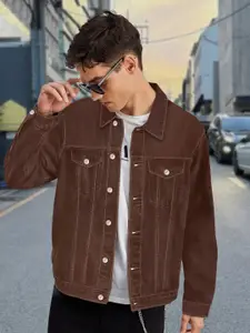 Urbano Fashion Men Regular Fit Washed Full Sleeve Denim Jacket