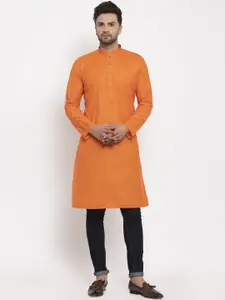 KRAFT INDIA Men Orange Straight Kurta