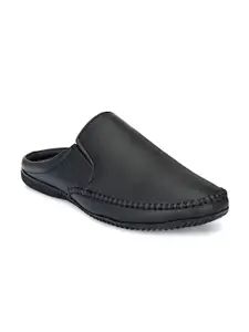 Eego Italy Men Black Ethnic Shoe-Style Sandals