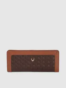 Hidesign Women Brown Woven Design Leather Two Fold Wallet