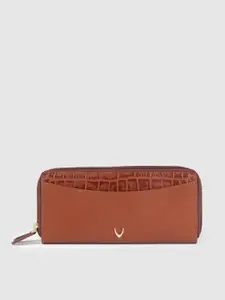 Hidesign Women Tan Brown Leather Zip Around Wallet
