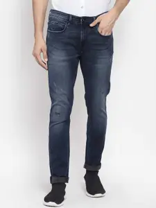 Pepe Jeans Men Skinny Fit Mildly Distressed Heavy Fade Stretchable Jeans