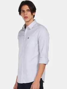 Arrow Sport Men White Self Design Casual Shirt