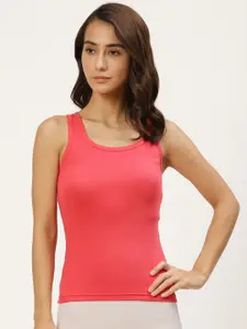 Lady Lyka Women Coral Solid Non-Padded Cotton Sports Camisole