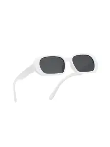 ROYAL SON Women Black Lens & White Rectangle Sunglasses with UV Protected Lens