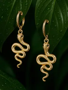 TOKYO TALKIES X rubans FASHION ACCESSORIES Gold-Toned Contemporary Drop Earrings