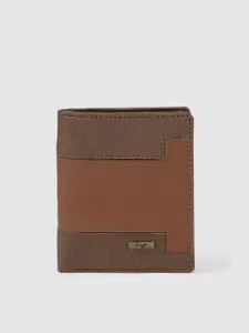 Baggit Men Brown Textured Two Fold Wallet