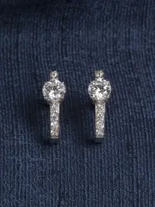 Clara Silver-Toned Contemporary Studs Earrings