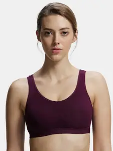 Jockey Women Wirefree Non Padded Combed Cotton Stretch Full Coverage Active Bra