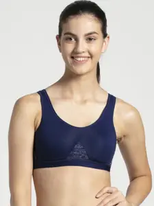 Jockey Assorted Print Wirefree Non Padded Cotton Full Coverage Sports Bra 1376-0103
