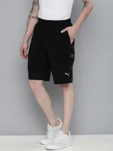 one8 x PUMA Men Black Printed Virat Kohli Active Regular Sports Shorts