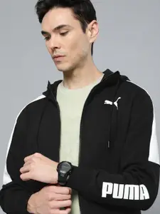Puma Men Black Modern Sports dryCELL Full-Zip Hoodie Regular Fit Sweatshirt
