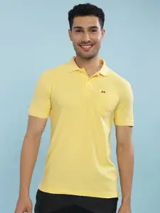 Force NXT Men Solid Polo Collar Super Combed Cotton T-shirt