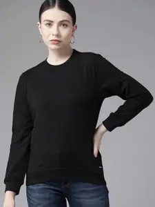 Van Heusen Woman Solid Pure Cotton Sweatshirt