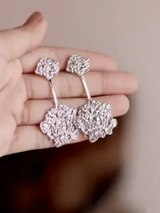 Bellofox Silver-Toned Contemporary Drop Earrings