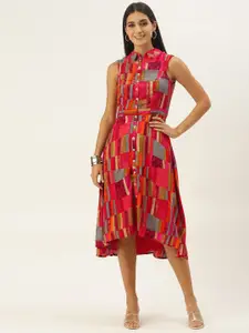Ethnovog Multicoloured A-Line Midi Dress