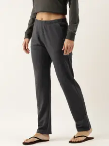 Enamor E401 Mid-Rise Lounge Pants for Women with Adjustable Drawstring