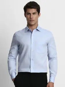 Louis Philippe Permapress Men Blue Wrinkle Free Formal Shirt