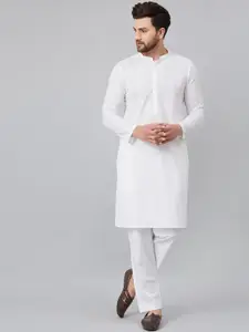 See Designs Men White Chikankari Kurta
