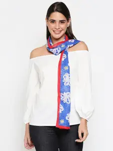 20Dresses Women Blue & White Floral Printed Scarve