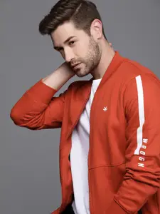 WROGN Men Red Slim Fit Sweatshirt with Printed Detailing
