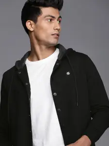 WROGN Men Black Hooded Sweatshirt