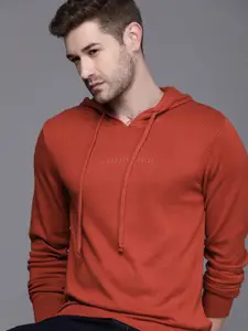 WROGN Men Red Solid Pure Cotton Pullover Sweater