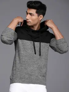 WROGN Men Black & Grey Pullover