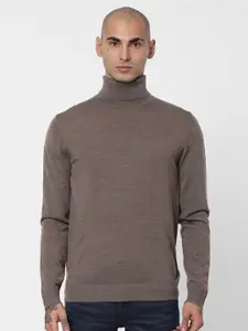 Jack & Jones Men Brown Solid Pullover