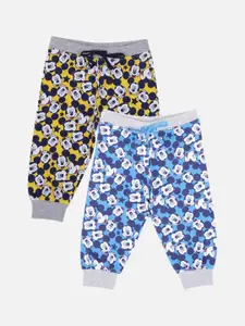 Bodycare Kids Bodycare Infants Kids Boys Pack Of 2 Printed Slim-Fit Pure Cotton Joggers