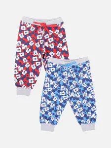 Bodycare Kids Infants Kids Pack Of 2 Mickey Mouse Printed Slim-Fit Pure Cotton Joggers