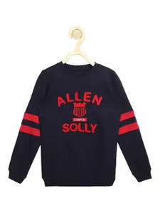 Allen Solly Junior Boys Navy Blue Printed Sweatshirt