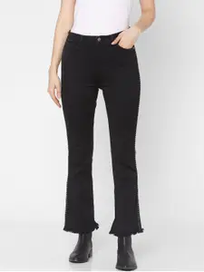 Spykar Women Black Relaxed Fit Mid-Rise Regular Jeans