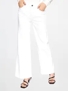 AND Women White Flared Stretchable Jeans