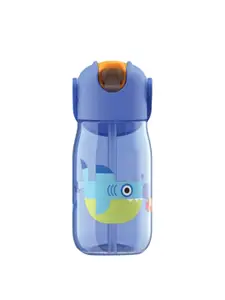 ZOKU Kids Blue Flip Straw Water Bottle
