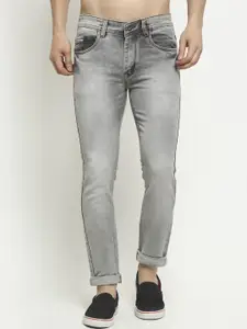 Rodamo Men Grey Slim Fit Heavy Fade Stretchable Jeans