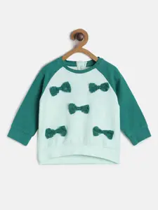 MINI KLUB Girls Green Cotton Sweatshirt