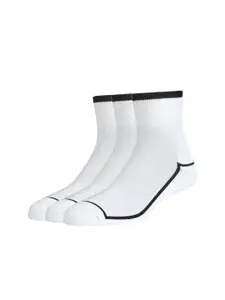 Van Heusen Men Pack Of 3 White Solid Above Ankle-Length Socks