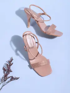 CORSICA Pink Stone Embellished Sandals