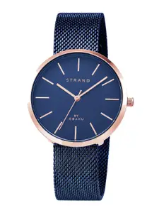 STRAND BY OBAKU Women Blue Dial & Blue Bracelet Style Straps Analogue Watch S700LXVLM
