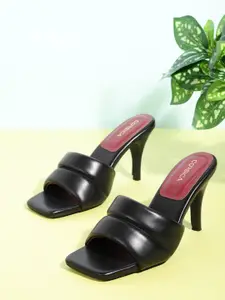 CORSICA Black Solid Slim Heels