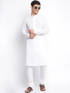 Sanwara Men White Regular Kurta with Pyjamas