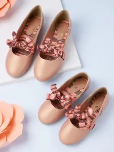 Sangria Women Pink Ballerinas Flats with Bows