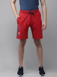 U.S. Polo Assn. Men Red Printed Regular Shorts